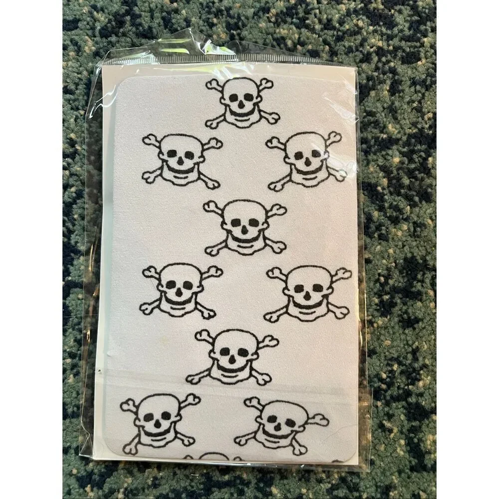 New! Boo! Inc Black White Glitter Skull Costume Tights Girls Large